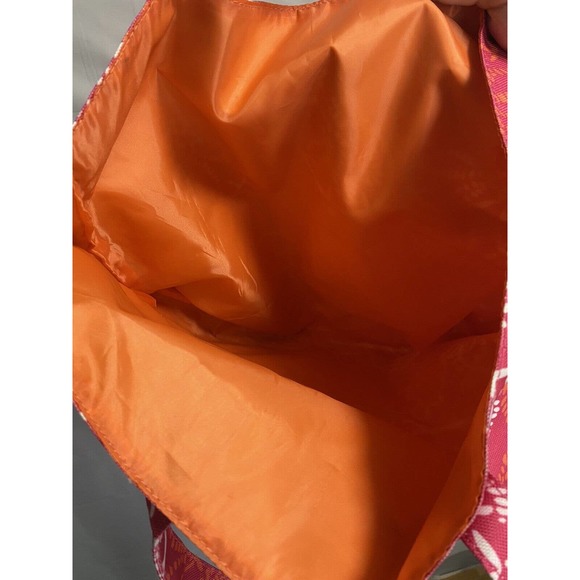 Lily Pulitzer All Over Seashell Tropical Print Shoulder Travel Bag Pink Orange - Picture 4 of 4